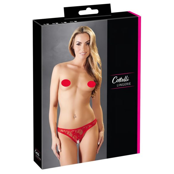 Cottelli - Kantstring van kant (rood) - XL