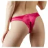 Cottelli - open damesstring met kralen en bloemen - rood - XL