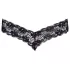 Cottelli - string met dubbele parels - kant - zwart - XL