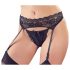Cottelli - kant & kanten string (zwart) - XL