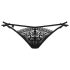 Obsessive Intensa - dubbele band kanten string (zwart) - L/XL