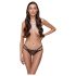 Cottelli - luxueuze open ringstring (zwart) - M/L