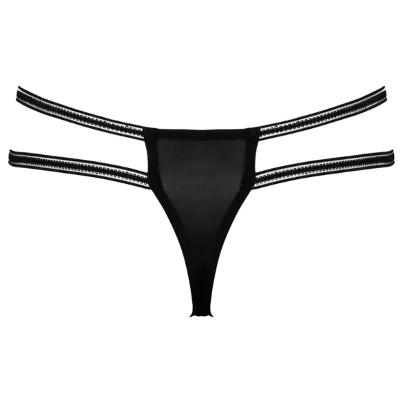 Cottelli - open string met ring - luxe design - zwart - M/L