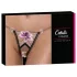 Cottelli - string slip dames - geborduurde lelie - zwart wit