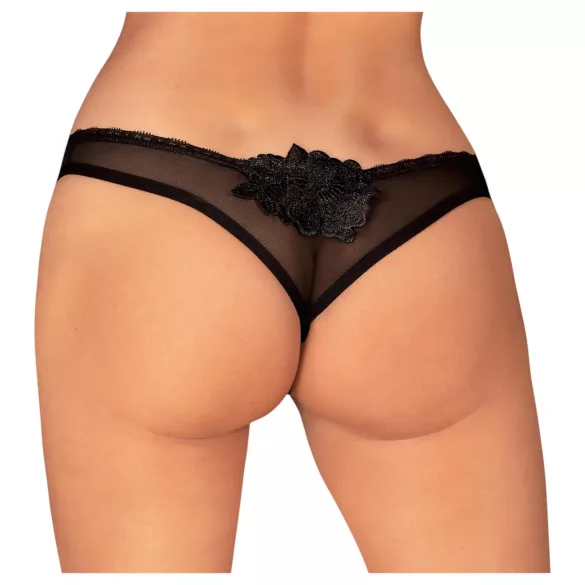Obsessive - open string - zwart - XL/XXL