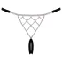 Cottelli - open stringtanga - zilveren detail - zwart (S-L)