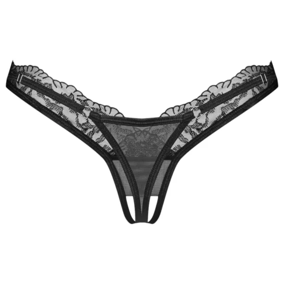 Obsessive - string dames slip - transparant kant - zwart - L/XL
