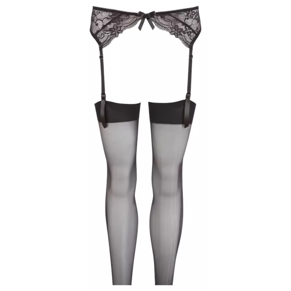 NO:XQSE - Lingerieset met jarretels - kant - zwart - M/L