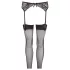 NO:XQSE - Lingerieset met jarretels - kant - zwart - M/L