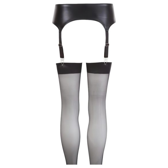 NO:XQSE - Jarretelset - Glanzend effect - Zwart - M