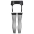 NO:XQSE - Jarretelset - Glanzend effect - Zwart - XL