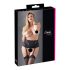Cottelli Plus Size - kanten, veters jarretel (zwart) - XL