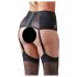 Cottelli Plus Size - kanten, veters jarretel (zwart) - XL