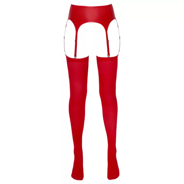 NO:XQSE - jarretelset - glanzend - rood