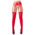 NO:XQSE - jarretelset - glanzend - rood - L/XL