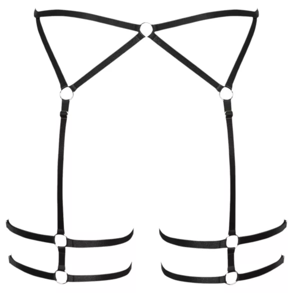 Cottelli - string slip - dunne stof - zwart - L/XL