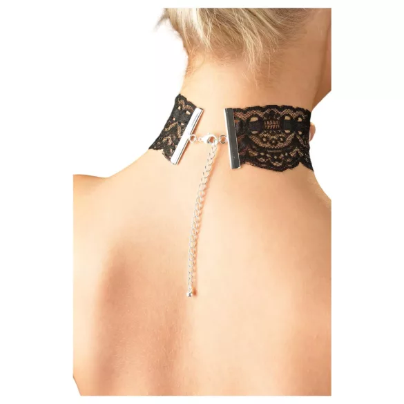 Cottelli - kunstleren kanten halsband BDSM kostuumaccessoire