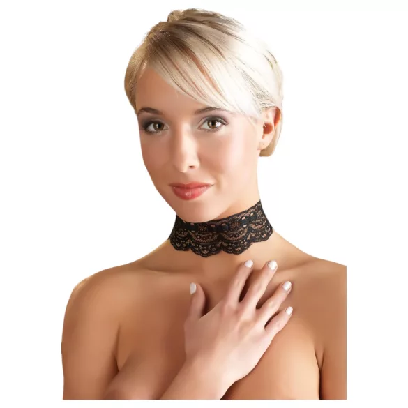 Cottelli - kunstleren kanten halsband BDSM kostuumaccessoire