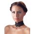 Cottelli - Brede kanten choker met vetersluiting - zwart