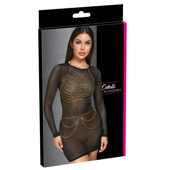 Cottelli - Lichaamsharnas met kettingen - goudkleurig