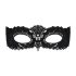 Obsessive - geborduurde Venetiaanse masker (zwart)