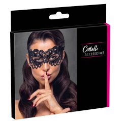Cottelli - geborduurde kanten masker - zwart