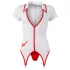 Cottelli - Verpleegster top met jarretels - wit - M