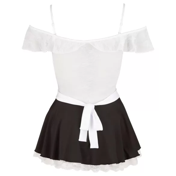 Cottelli - Verleidelijke kamermeisje outfit - Kant - Zwart