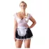 Cottelli - Verleidelijke kamermeisje outfit - Kant - Zwart - M