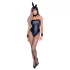 Cottelli - bunny kostuum - glanzend, sexy konijnenset - 5-delig