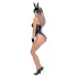 Cottelli - bunny kostuum - glanzend, sexy konijnenset - 5-delig