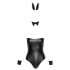 Cottelli Bunny - glanzend, sexy konijntje kostuum (5-delig) - XL
