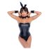 Cottelli Bunny - glanzend, sexy konijntje kostuum (5-delig) - XL