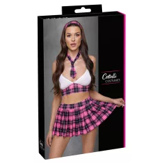   Cottelli - schoolmeisjes kostuum set - roze geruit - verkleedkleding