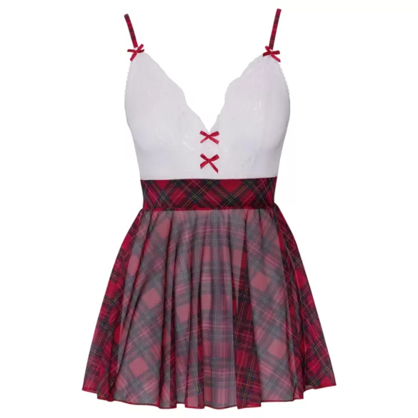 Cottelli - schoolmeisje kostuum - rood wit - verkleedkleding - L
