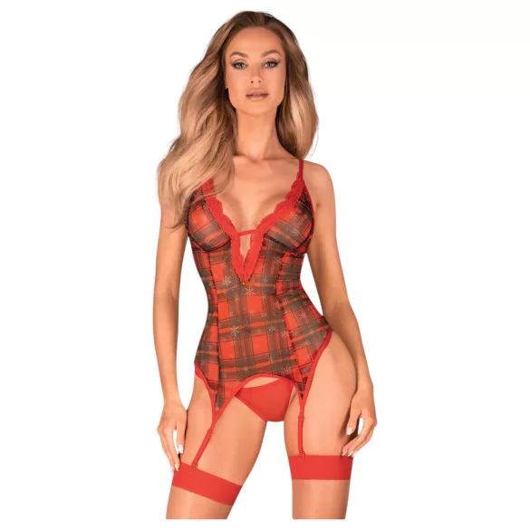 Obsessive Jollymore - kerstlingerie set - XL/XXL