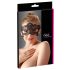 Cottelli - Oogmasker met geborduurde kanten look - zwart