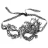 Cottelli - Masker - Geborduurd asymmetrisch - Zwart