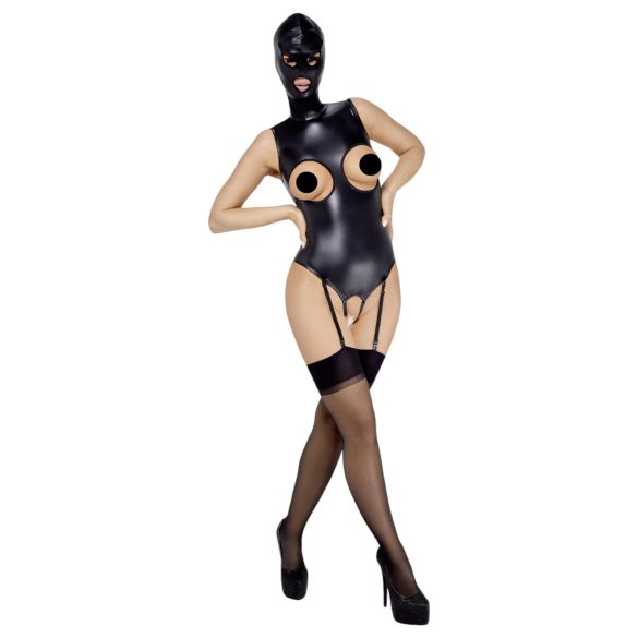 Bad Kitty - open body en zuigmasker - zwart - M