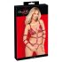 Bad Kitty - Rood bondage body met studs - M