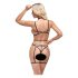 Cottelli - Decoratieve bodyharnas & string (zwart) (S-L)