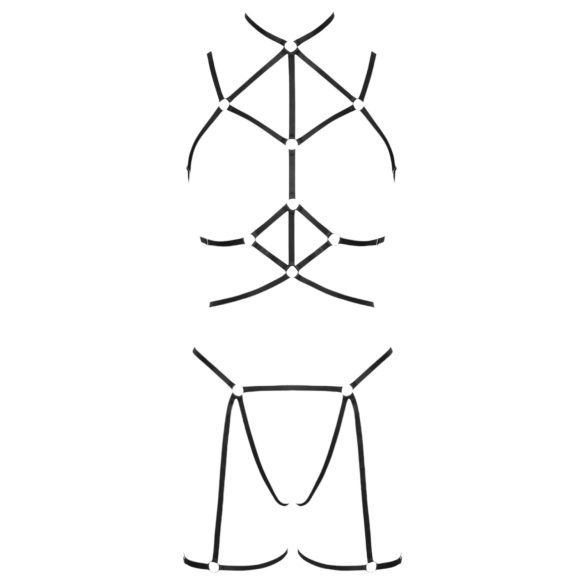 Cottelli - sierharnas en string (zwart) - (S-L)