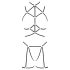 Cottelli - Decoratieve bodyharnas & string (zwart) (S-L)