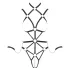 Bad Kitty - body harness - zwart - M