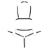 Bad Kitty - bodyharnas met bandjes (zwart) - L