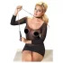 Bad Kitty - halsband met hartje en metalen ketting - zwart