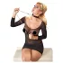 Bad Kitty - halsband met hartje en metalen ketting - zwart