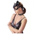 Bad Kitty - kattenmasker met strass steentjes - kunstleer zwart (S-L)