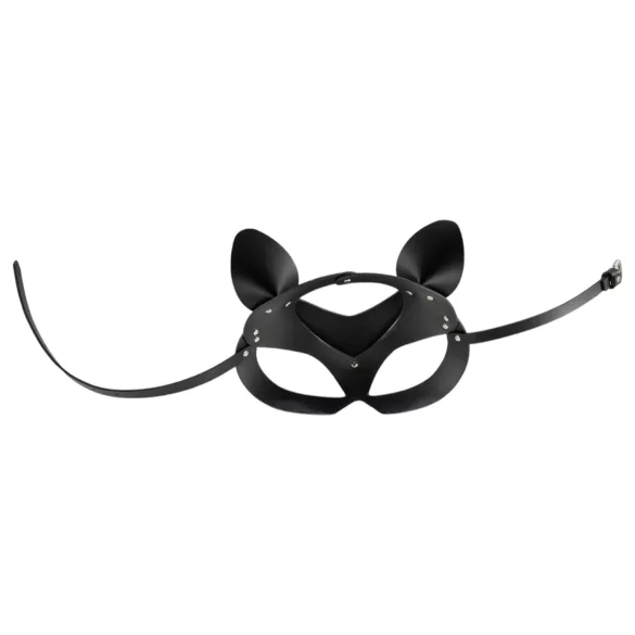 Bad Kitty - kattenmasker met strass steentjes - kunstleer zwart (S-L)