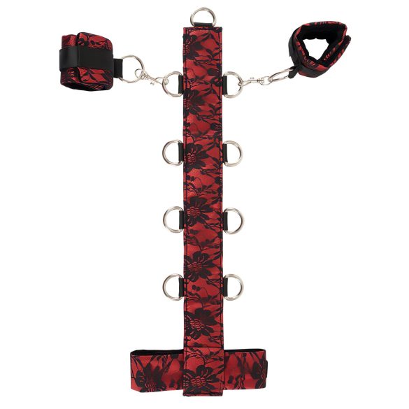 Bad Kitty - Aziatisch Bondageset voor de Nek (rood-zwart)